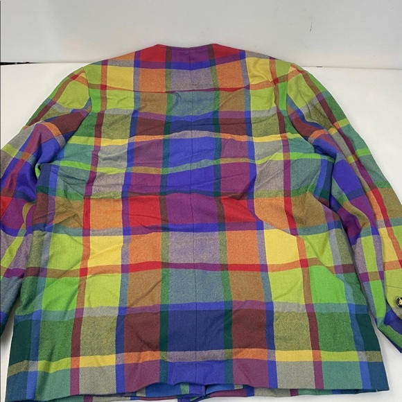 Avoca of Scotland Colorful Plaid Two-Piece Set marked size S jacket and skirt - Picture 11 of 16